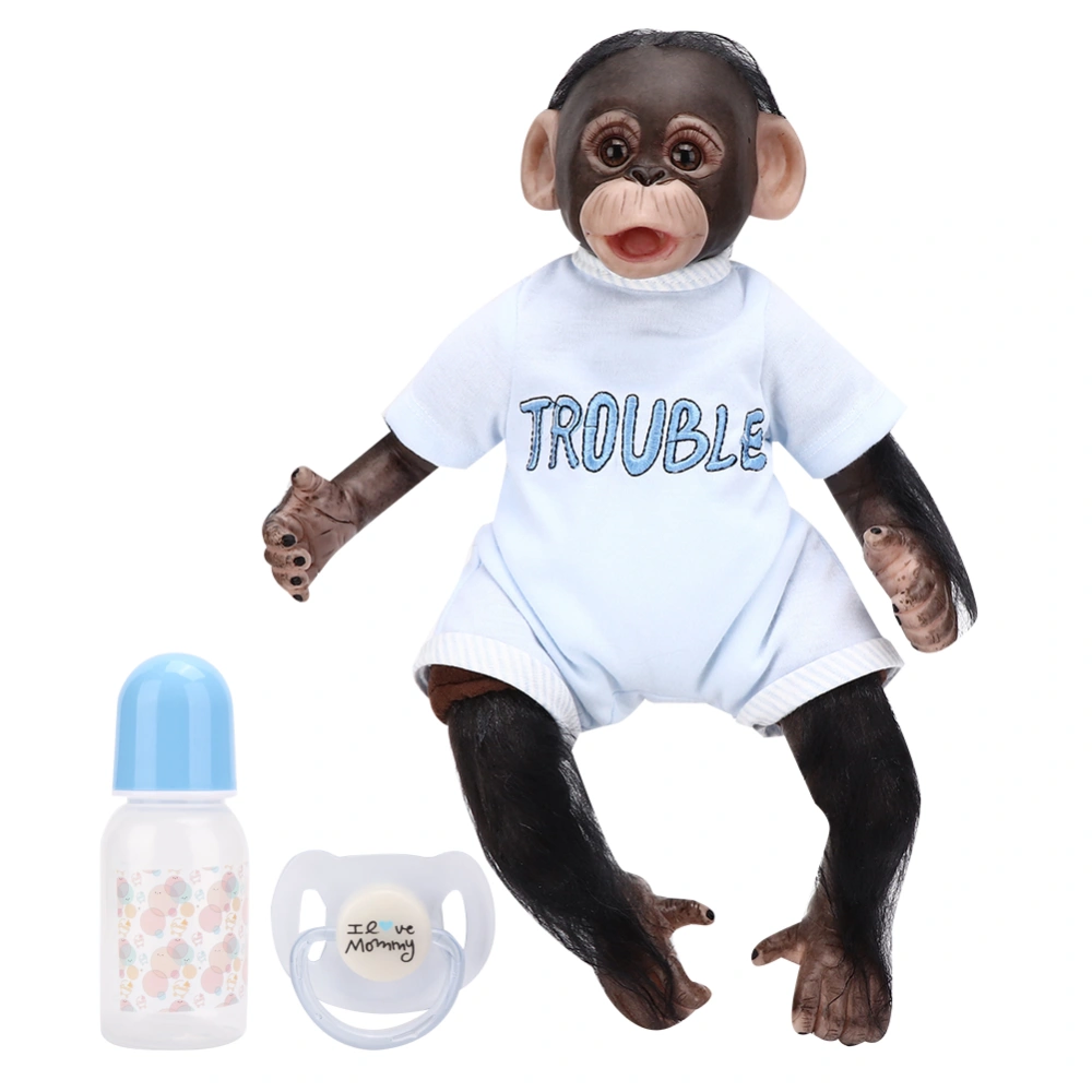 40cm/15.75in Monkey Orangutan Simulation Doll Baby Doll Toy CollectionBlue