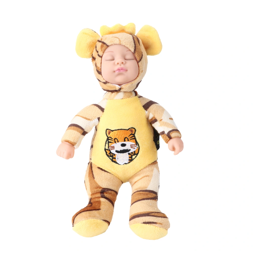 Lovely Simulation Baby Sleeping Doll Plush Stuffed Baby Children Toys Birthday GiftTiger