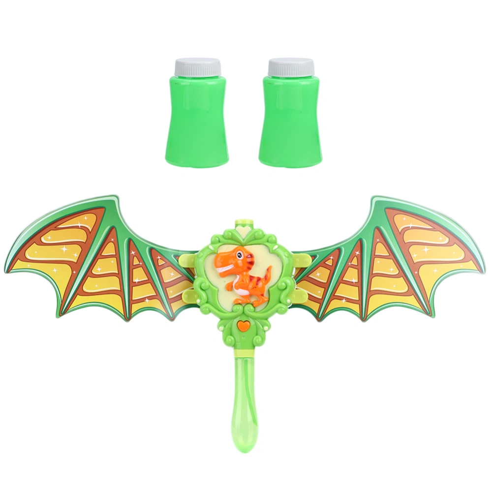 Electric Cartoon Bubble Blower Light Music Wing Wand Outdoor Girls Boys 3 Years Old Children Gift ToyGreen Dinosaur