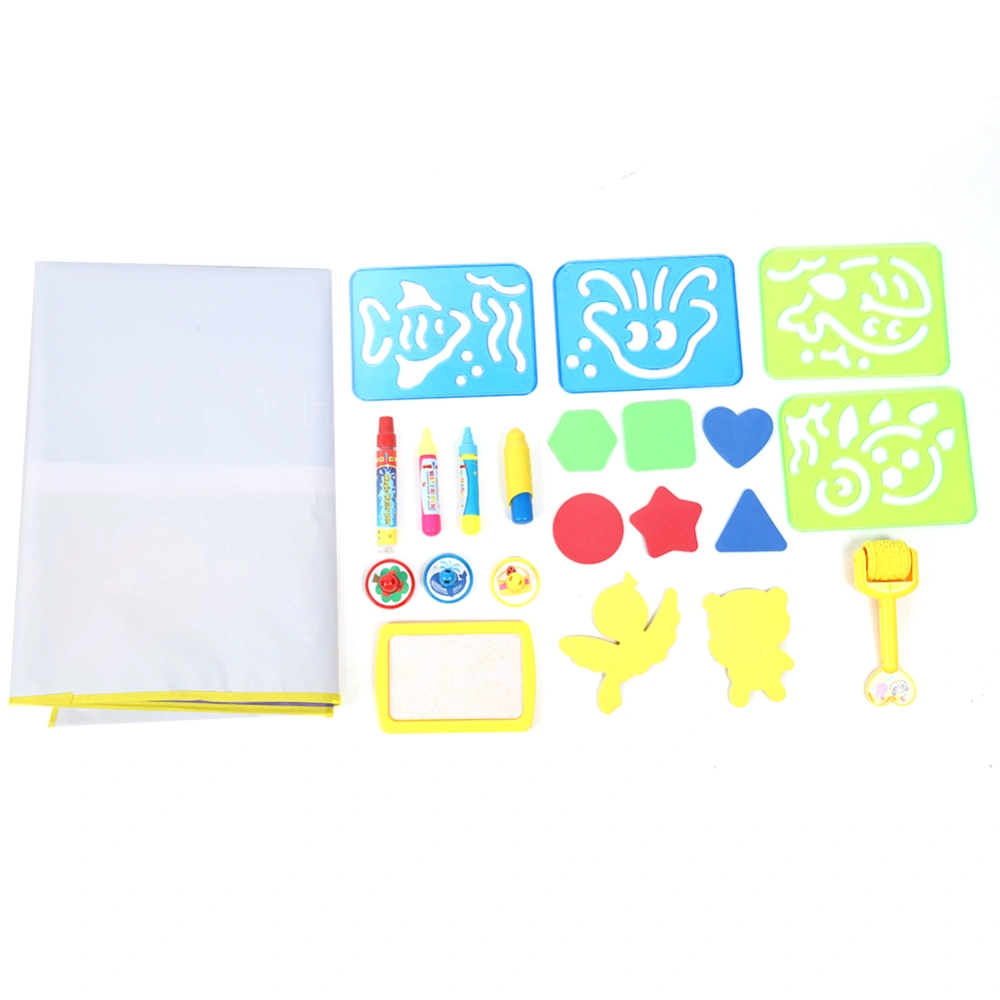 Water Drawing Writing Mat Kid Painting Doodle Coloring Board Early Educational Toy with Pen