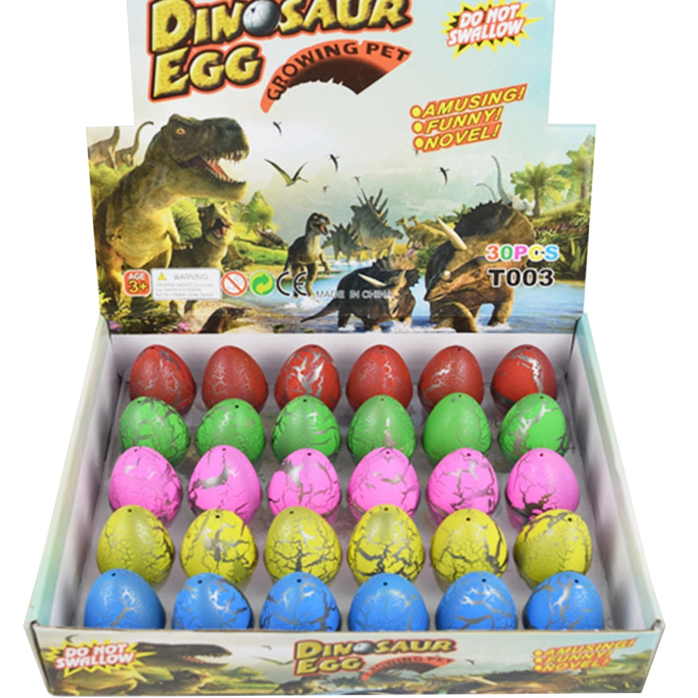 30pcs Dinosaur Incubate Hatching Growing Eggs Educational Toy Gift for ChildrenMulti-Color