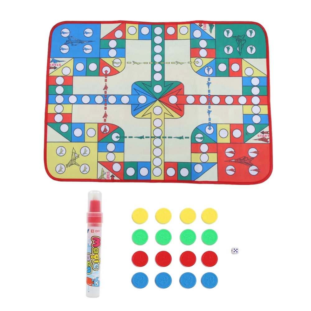 Double-Sided Reusable Educational Water Paint Mat Flying Chess Drawing Child ToyType A