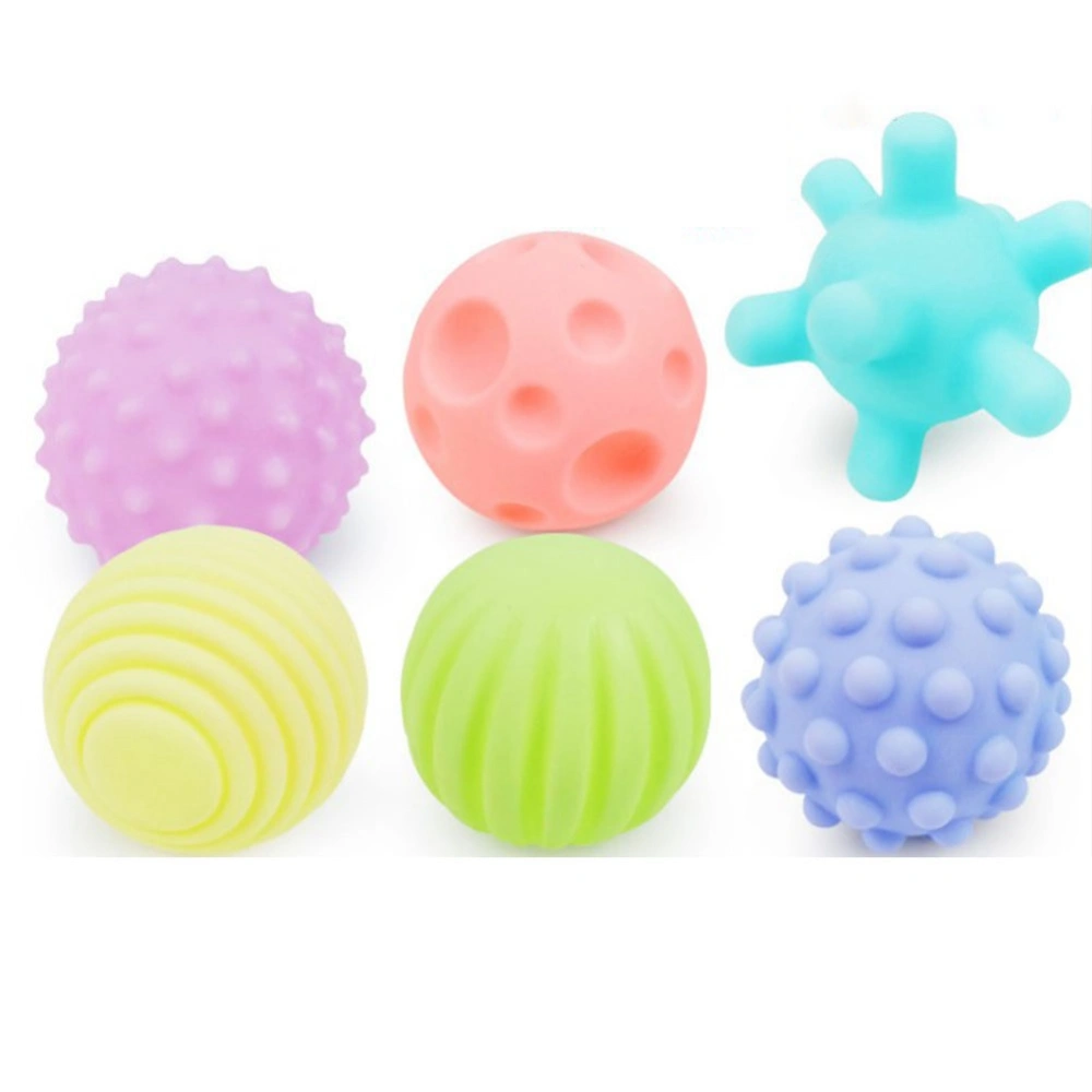 6Pcs Multi Touch Textured Senses Touching Training Child Soft Hand Ball Baby Toy