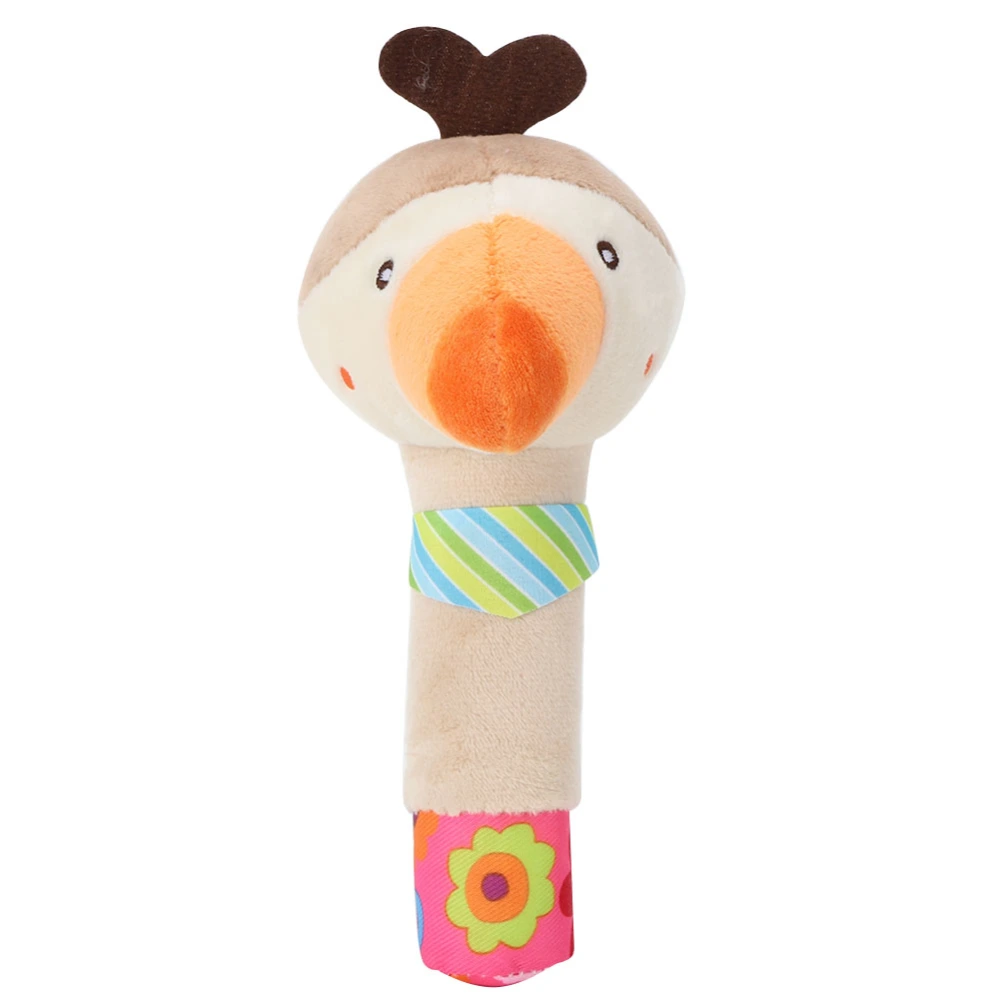 Cute Plush Cartoon Animal Baby Rattle Hand Bells Comfort Toy for Children BabyParrot