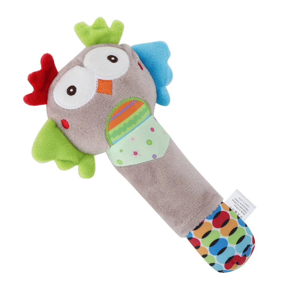 Cute Plush Cartoon Animal Baby Rattle Hand Bells Comfort Toy for Children BabyOwl