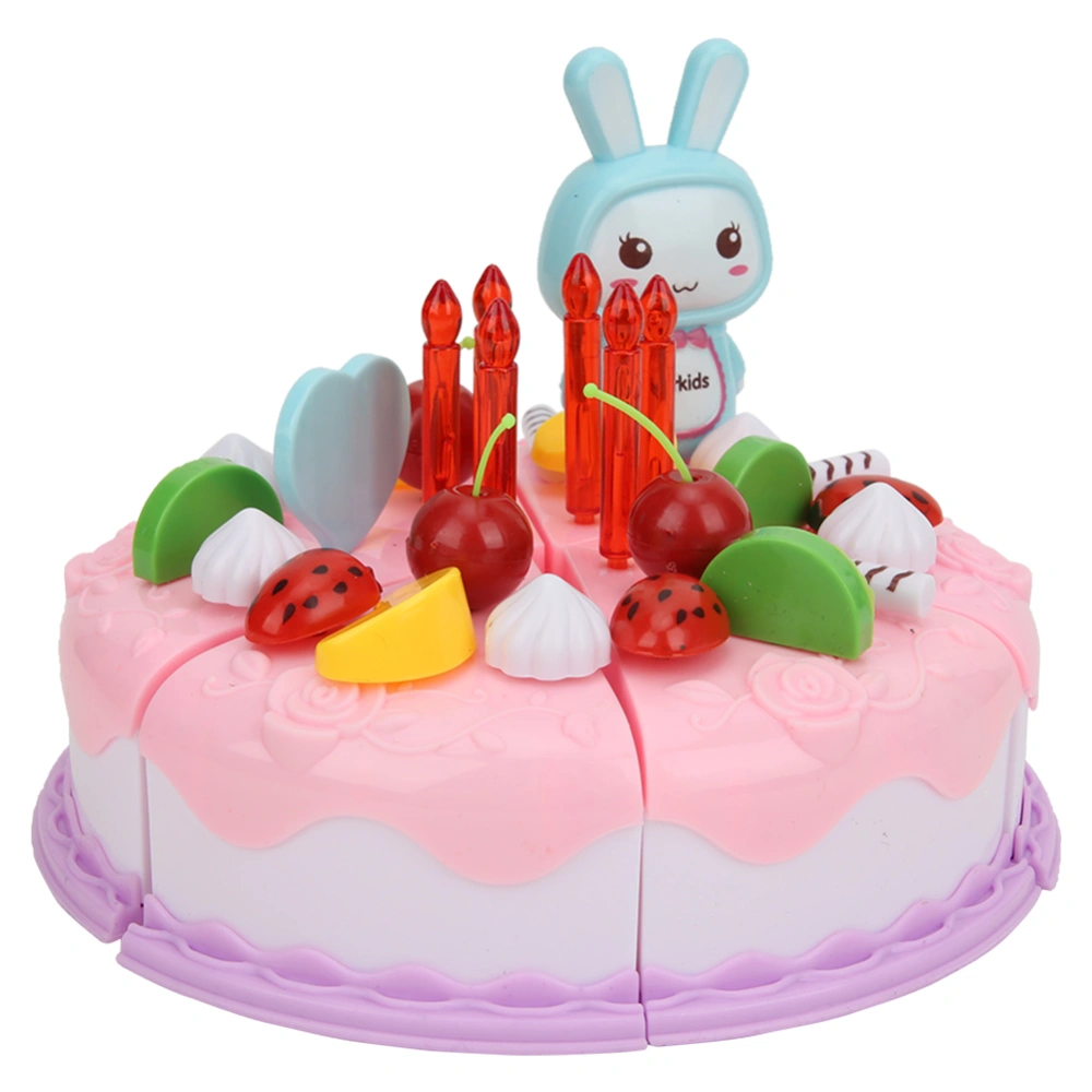 Simulation DIY Birthday Cake Pretend Play Children Educational Toy for Boys GirlsPink