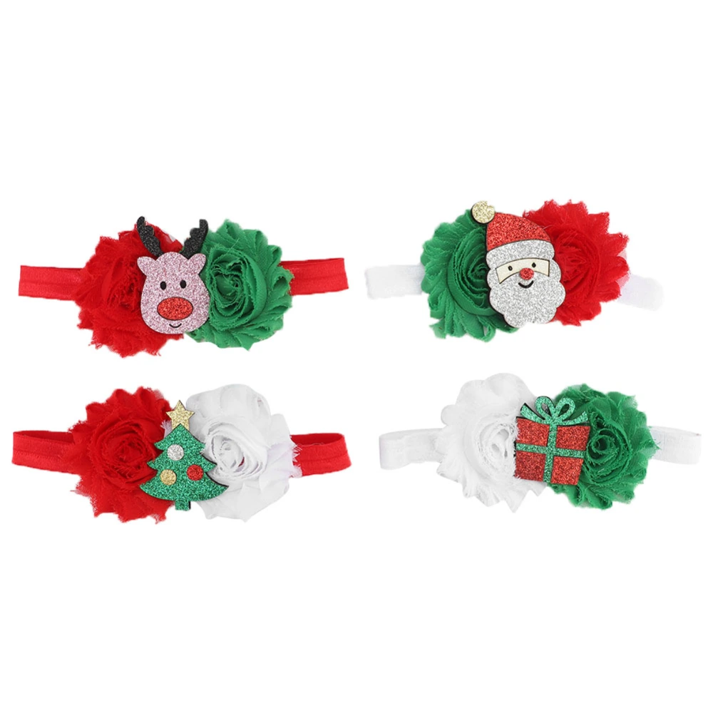 4pcs Christmas Baby Headband Hairband Infant Hair Accessories Decoration ToolChristmas Style