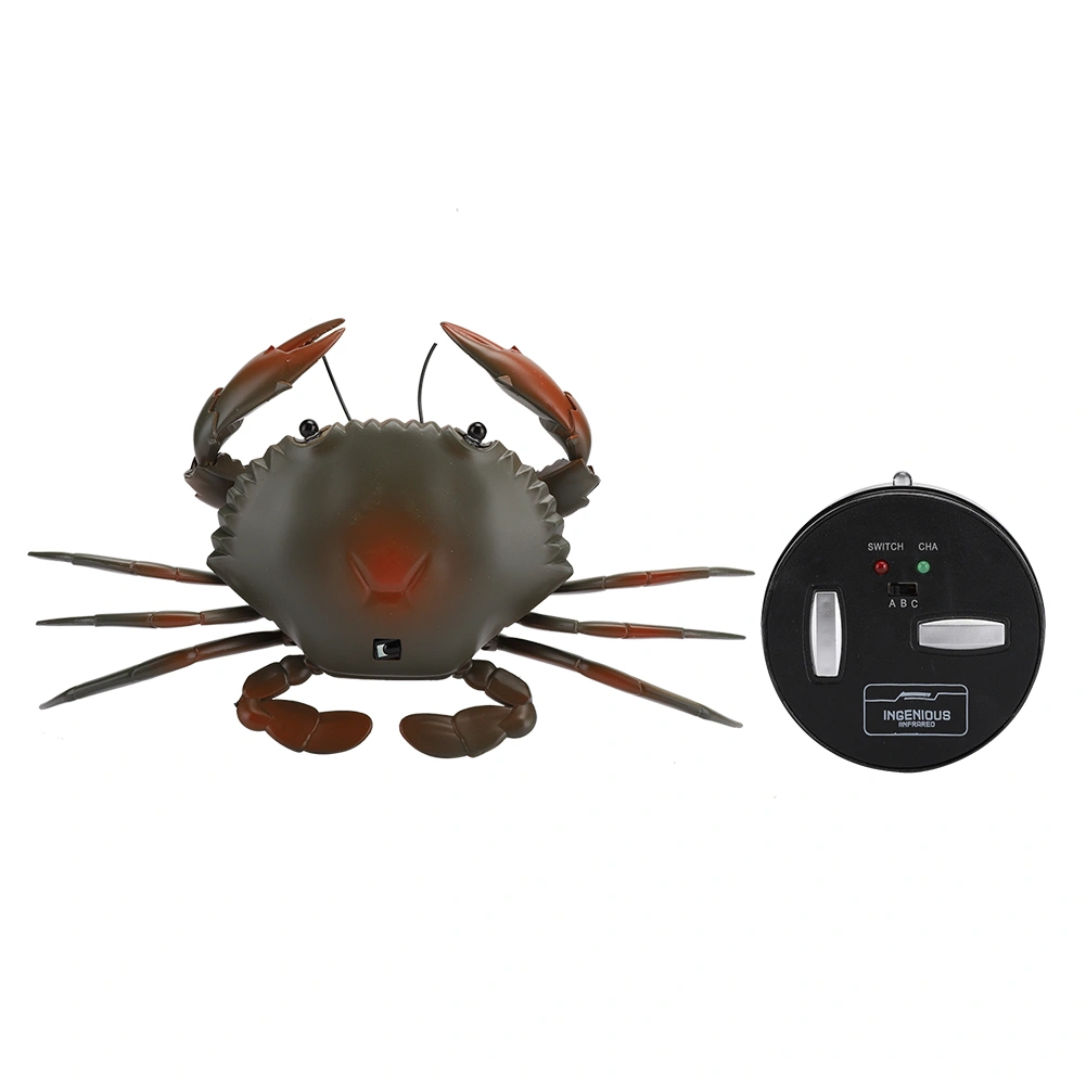 Funny High Simulation Remote Control Infrared Animal Crab Kid Trick Playing Toy Prop(Cyan )