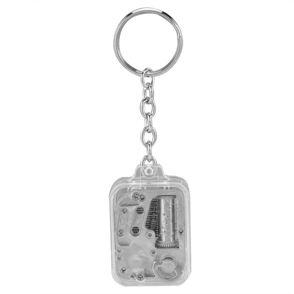 Professional Children Portable Mini Music Box Acrylic Travel Music Box Key Chain