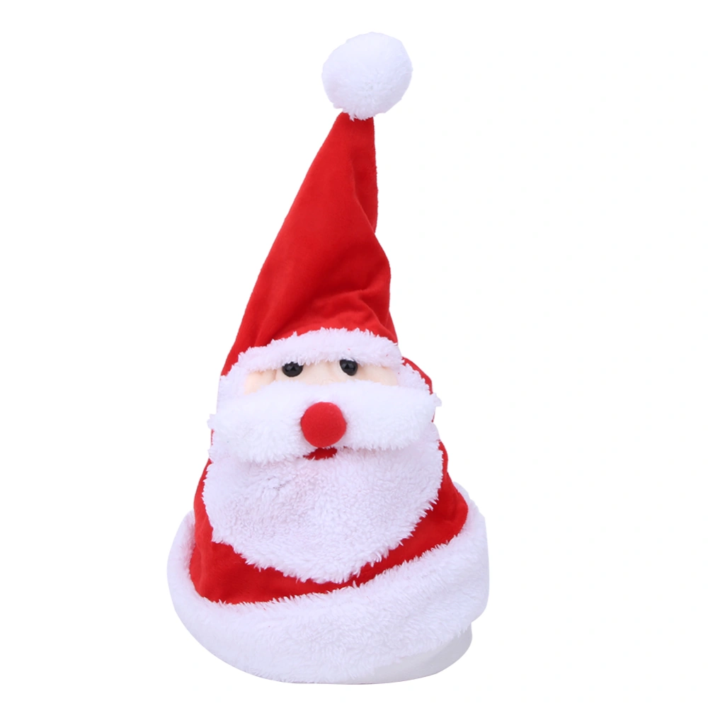 Lovely Electric Christmas Santa Claus Hat with Light Music Decoration Toy GiftKid Christmas Hat