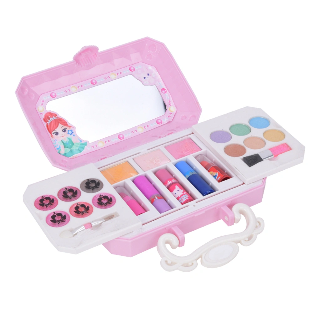 Portable Kid Makeup Water Soluble Toy Miniature Beauty Box Cosmetic Decoration Toy