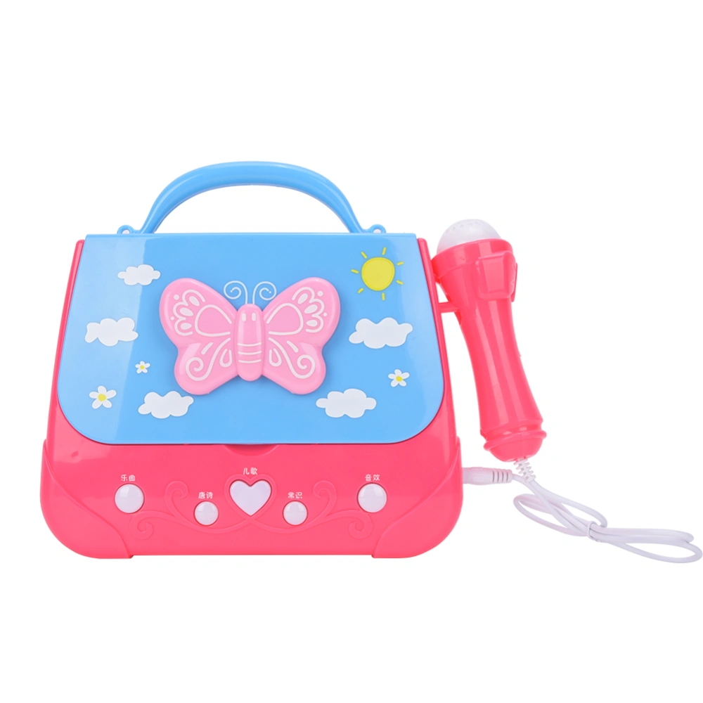 Music Storage Bag with Microphone Early Education Toy Children Birthday GiftButterfly