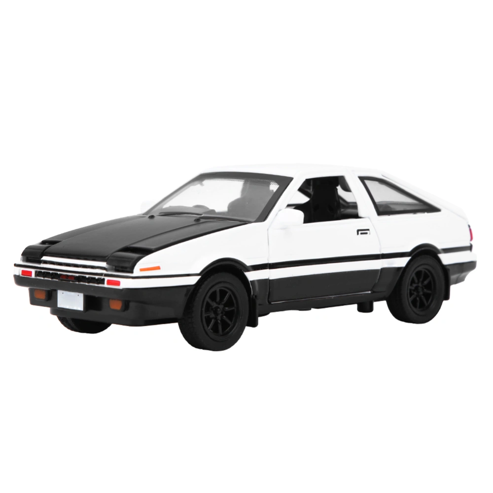 1:32 Alloy Pull-Back Light and Sound Car Model Toy Gift Collection Decoration86 Black and White Color Box