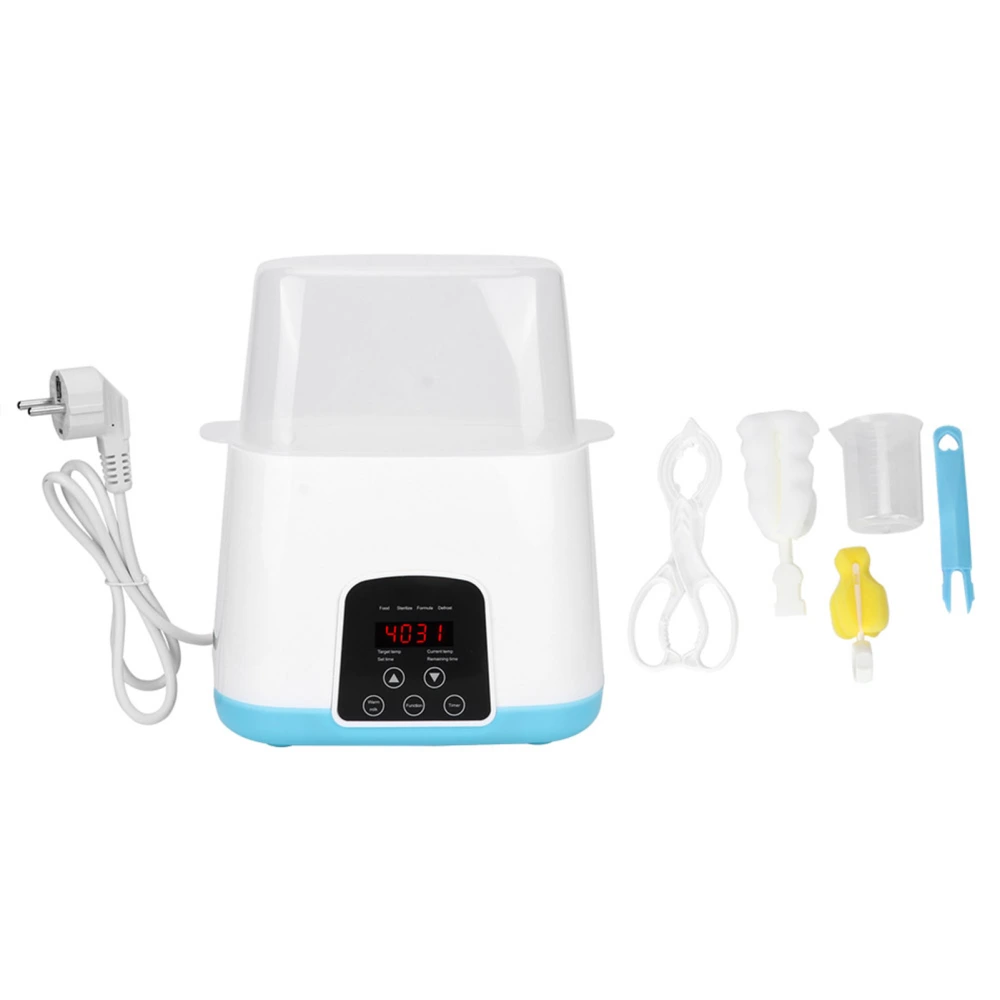 Multi Function Electric Baby Bottle Warmer Milk Heater Infant Feeding Bottle Sterilizer(Blue EU Plug 220V)