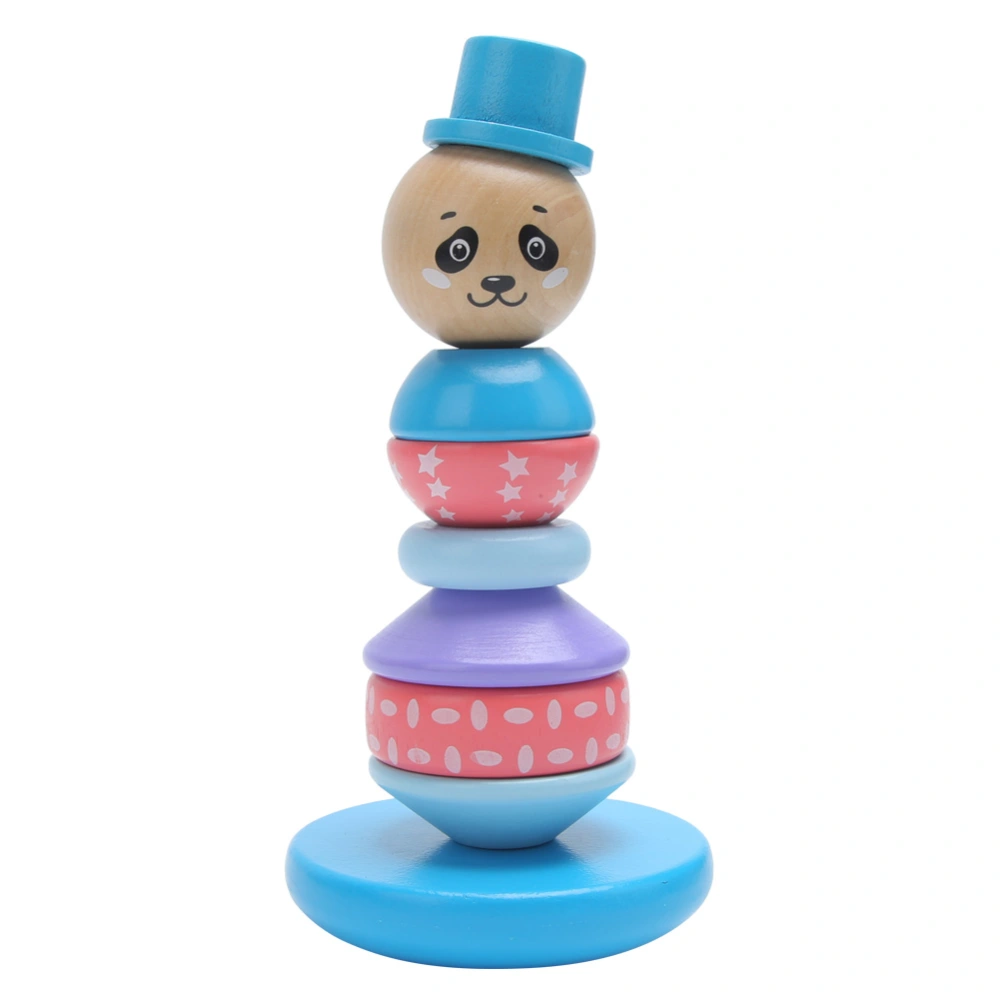 Kid Cute Animal Early Educational Mathematical Cognition Wooden Stacking Ring Tower ToyPanda