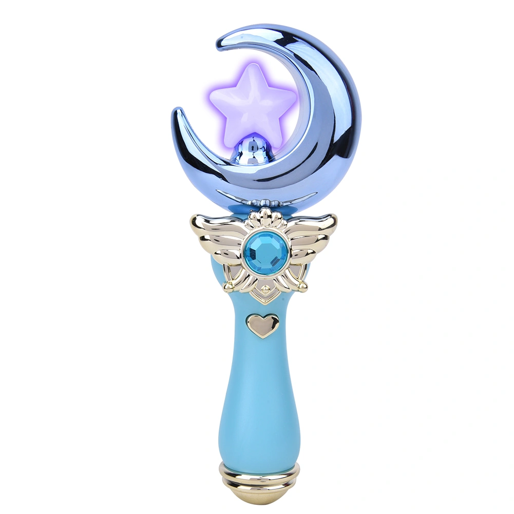 Light Music Sound Effect Magic Wand Girls Children Toy Cartoon Flash Stick Luminous ToyBlue
