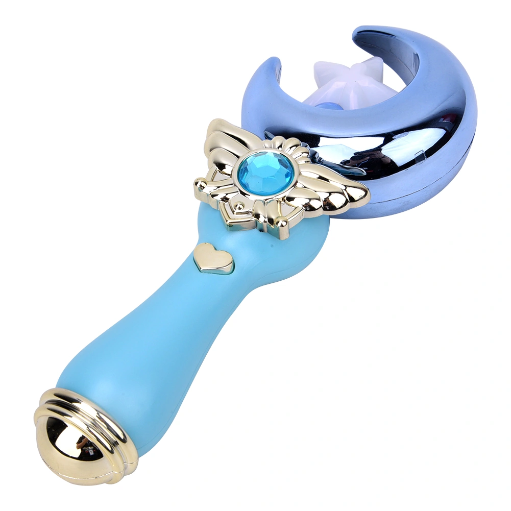 Light Music Sound Effect Magic Wand Girls Children Toy Cartoon Flash Stick Luminous ToyBlue