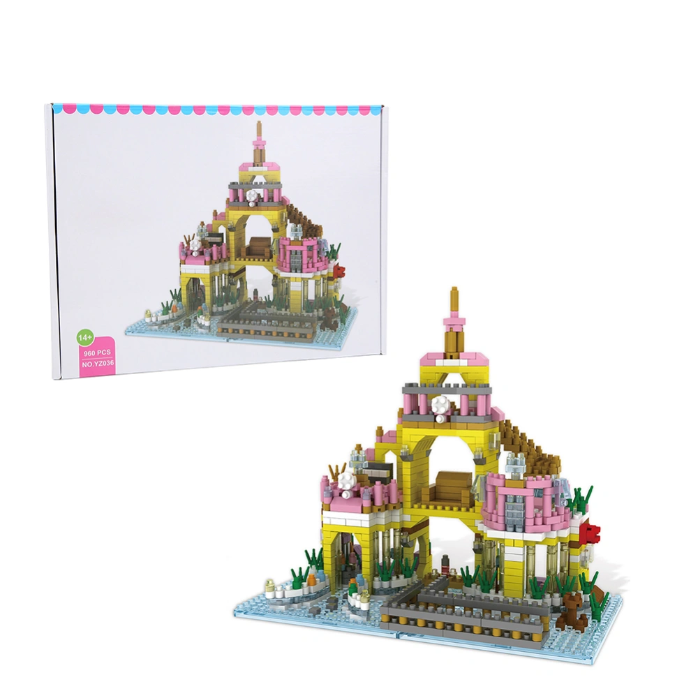 960Pcs Castle Model DIY Assemble Child Kid Early Educational Building Block Intelligent Toy