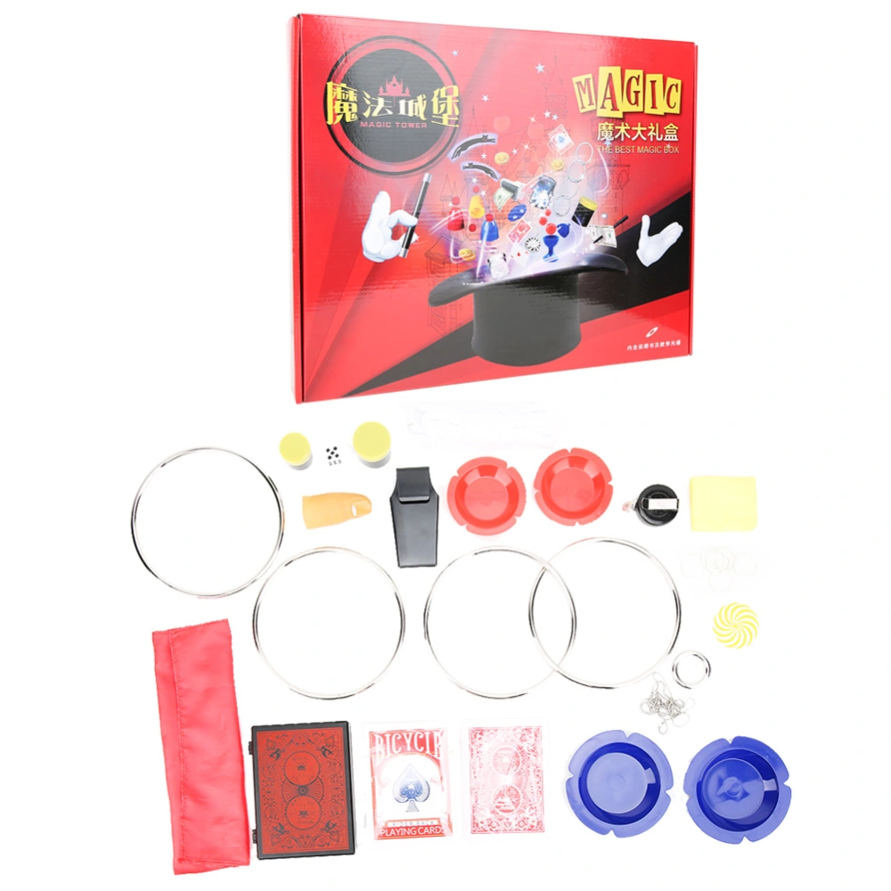 12 Kinds of Magic Trick Toy Set for Beginner Close Up Illusion Gimmick Prop Gift Kit Accessory