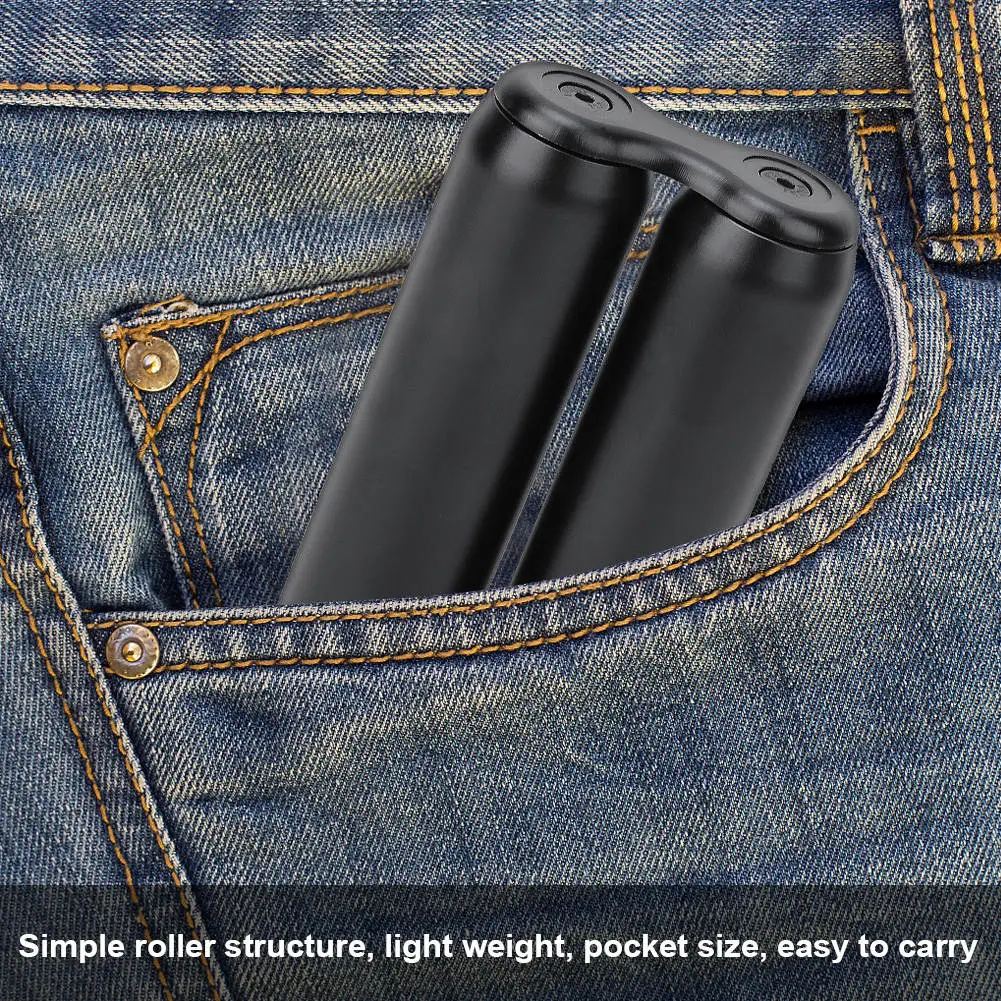 Aluminum Alloy Desk Magic Roller Relieve Stress Toy Infinity Handheld Fidget Toys Black