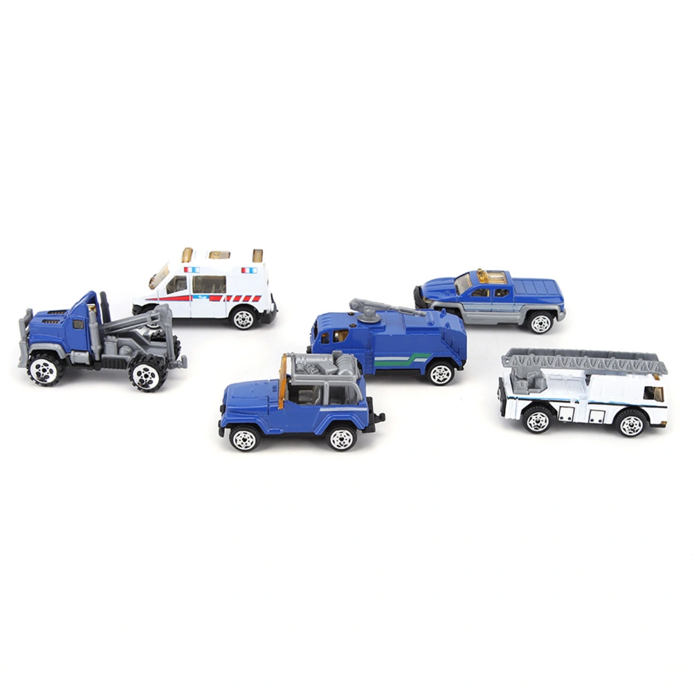 6Pcs/Set Kids Mini Simulation Alloy Car Toy Series Mini Car Model Gift for Children