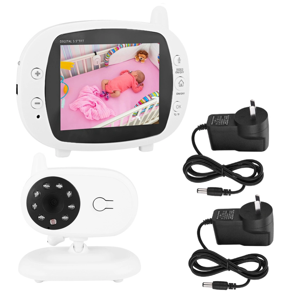 3.5" LCD Digital Two Way Talk Back Wireless Video Infant Baby Monitor Camera 100- 240V AU PLug