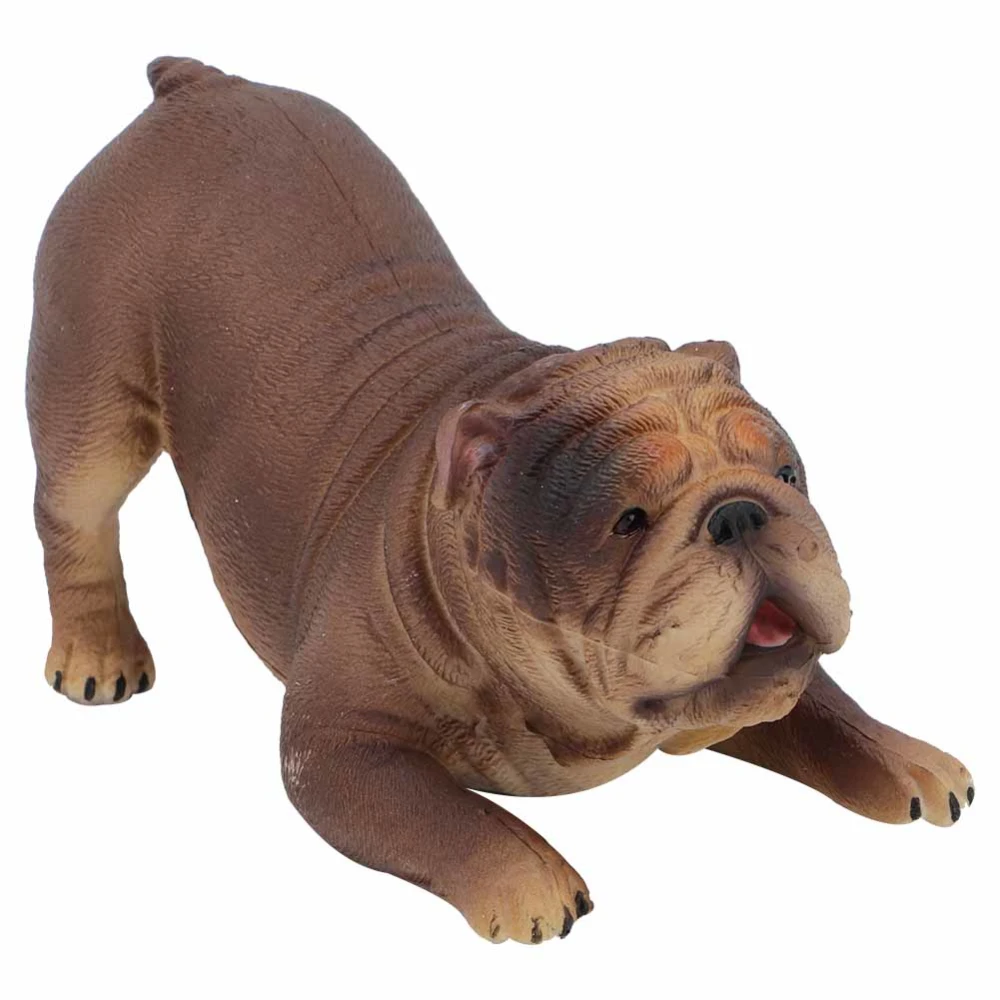 Children Simulation Bulldog Toy Gift Home Party Dog Model Decoration (127‑878）