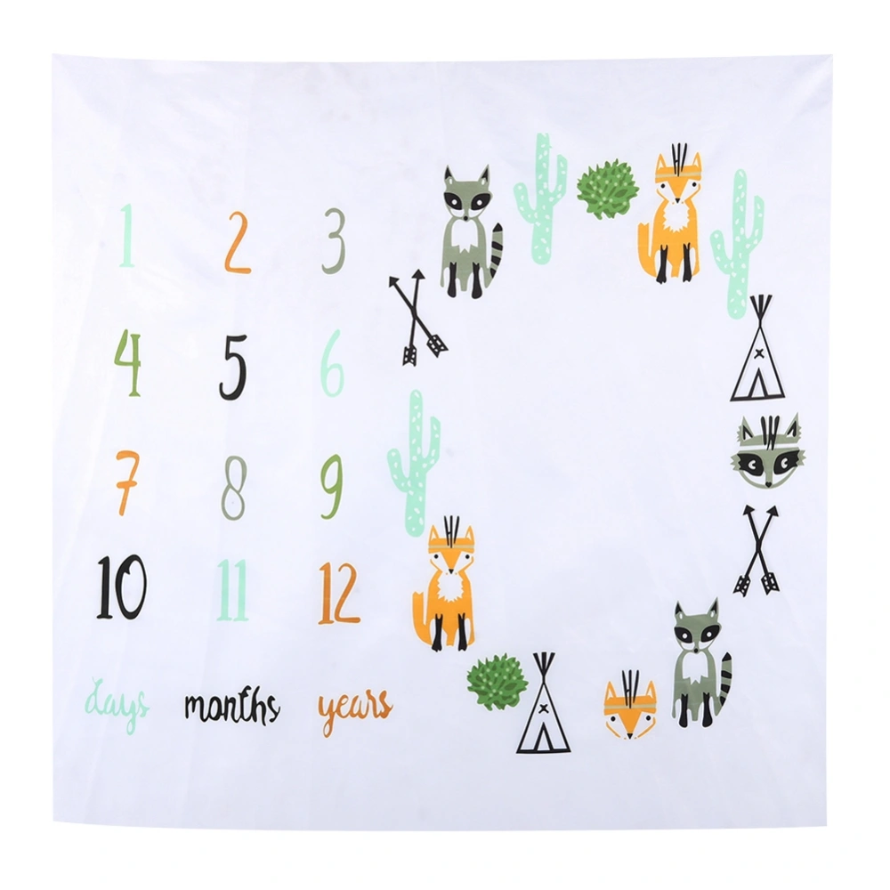 Newborn Photography Props Baby Milestone Blanket Growth Record Blanket