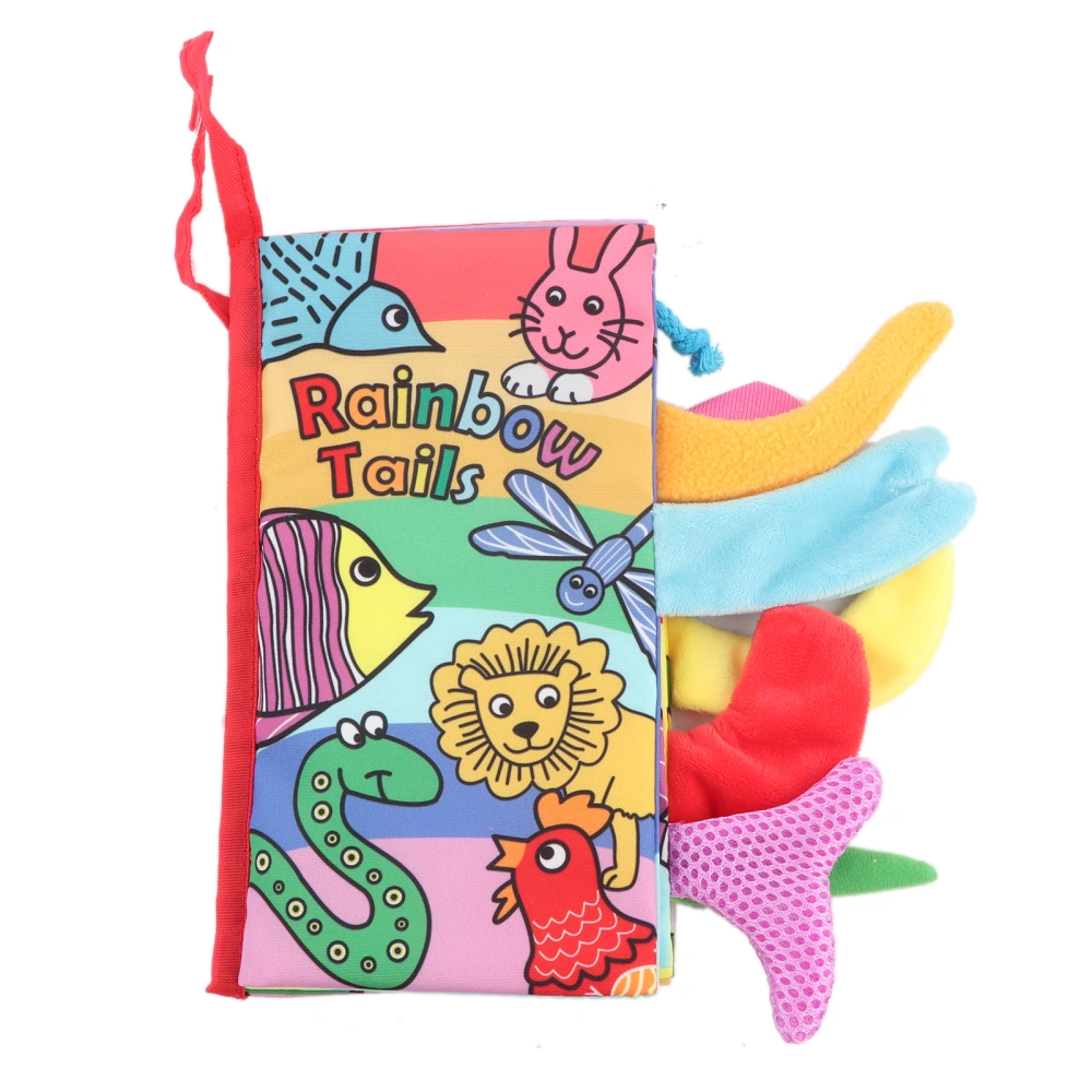 Baby Early Education Puzzle Tail Cloth Book Toy Infant Anti Tearing Cloth Book (Rainbow Tail)