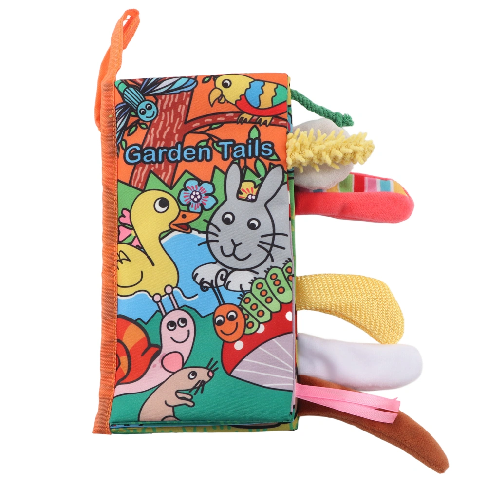 Cartoon Lovely 3D Tails Anti tearing Cloth Book Baby Early Educational Toys (Garden)