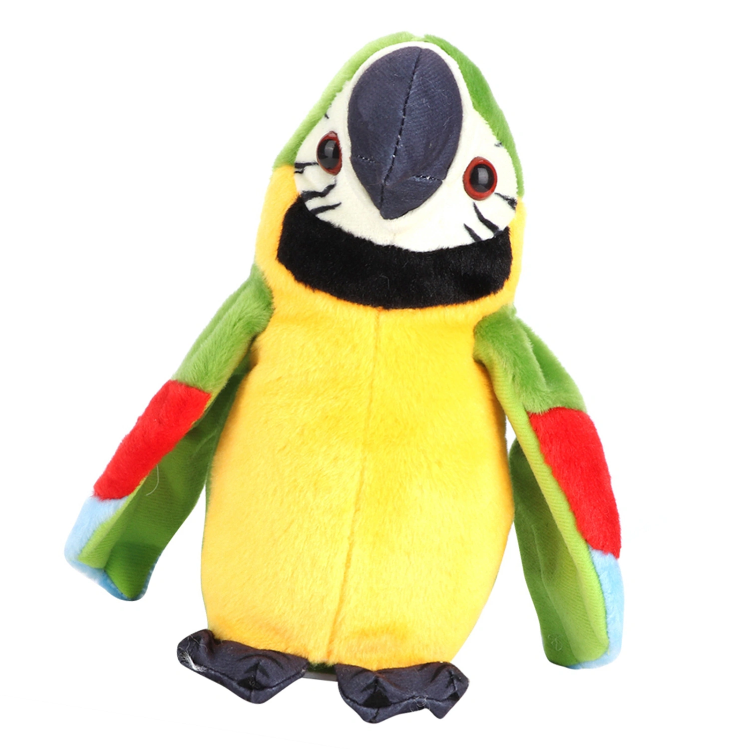 Cartoon Cute Electric Recording Learning Talking Plush Parrot Early Education Toy(Green)