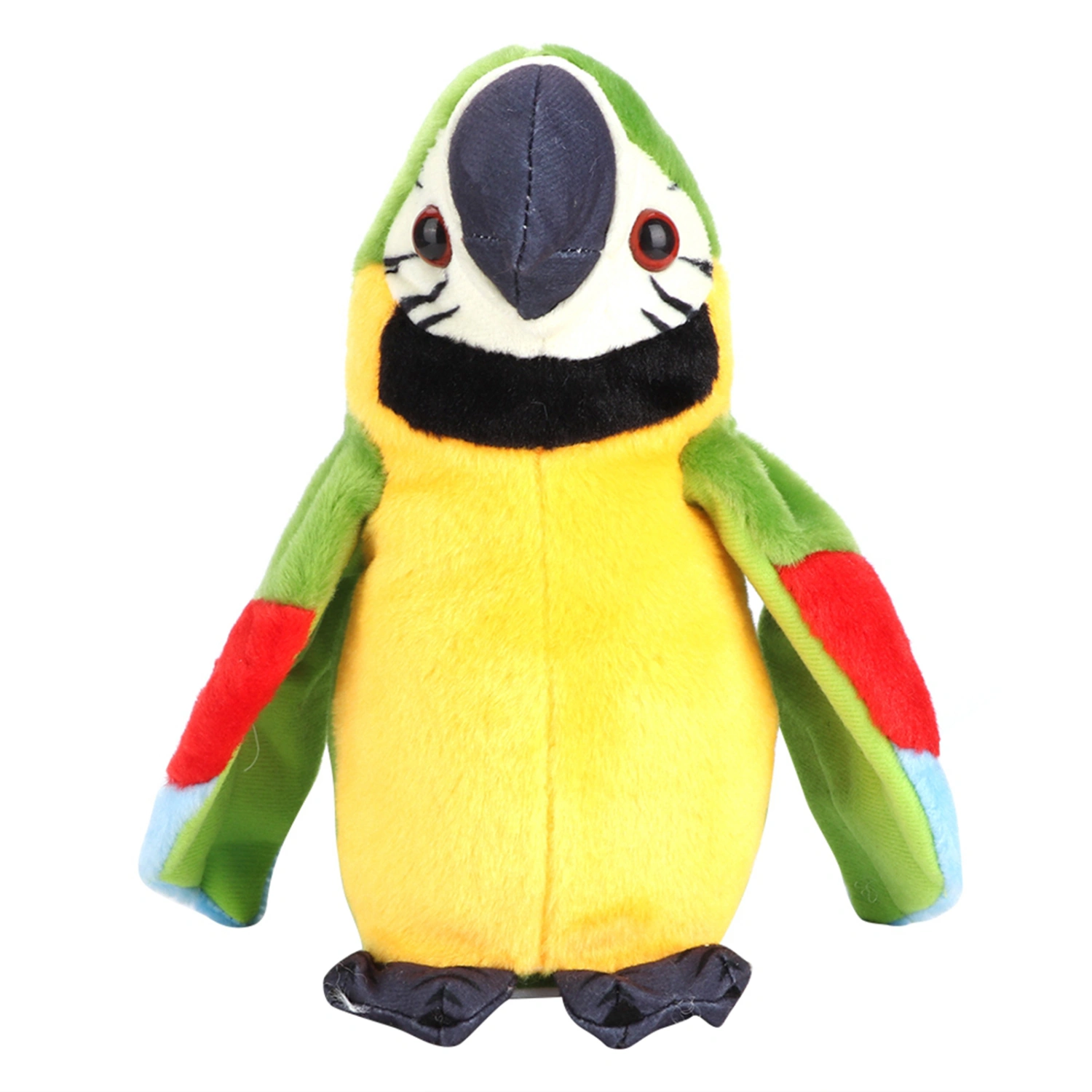 Cartoon Cute Electric Recording Learning Talking Plush Parrot Early Education Toy(Green)