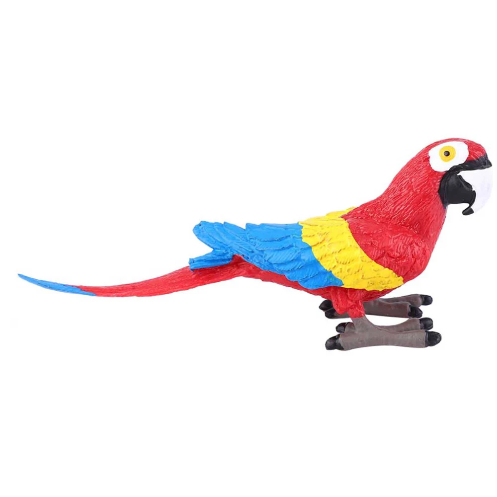 Simulation Parrot Figurine Animal Bird Model Kid Children Educational Toys Red