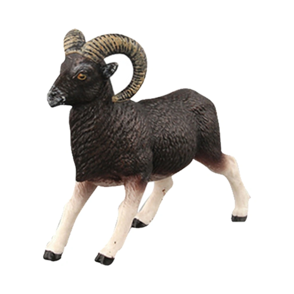 Children Kids Statue African Wild Animal Model Plastic Lifelike Simulated Toy(Argali)