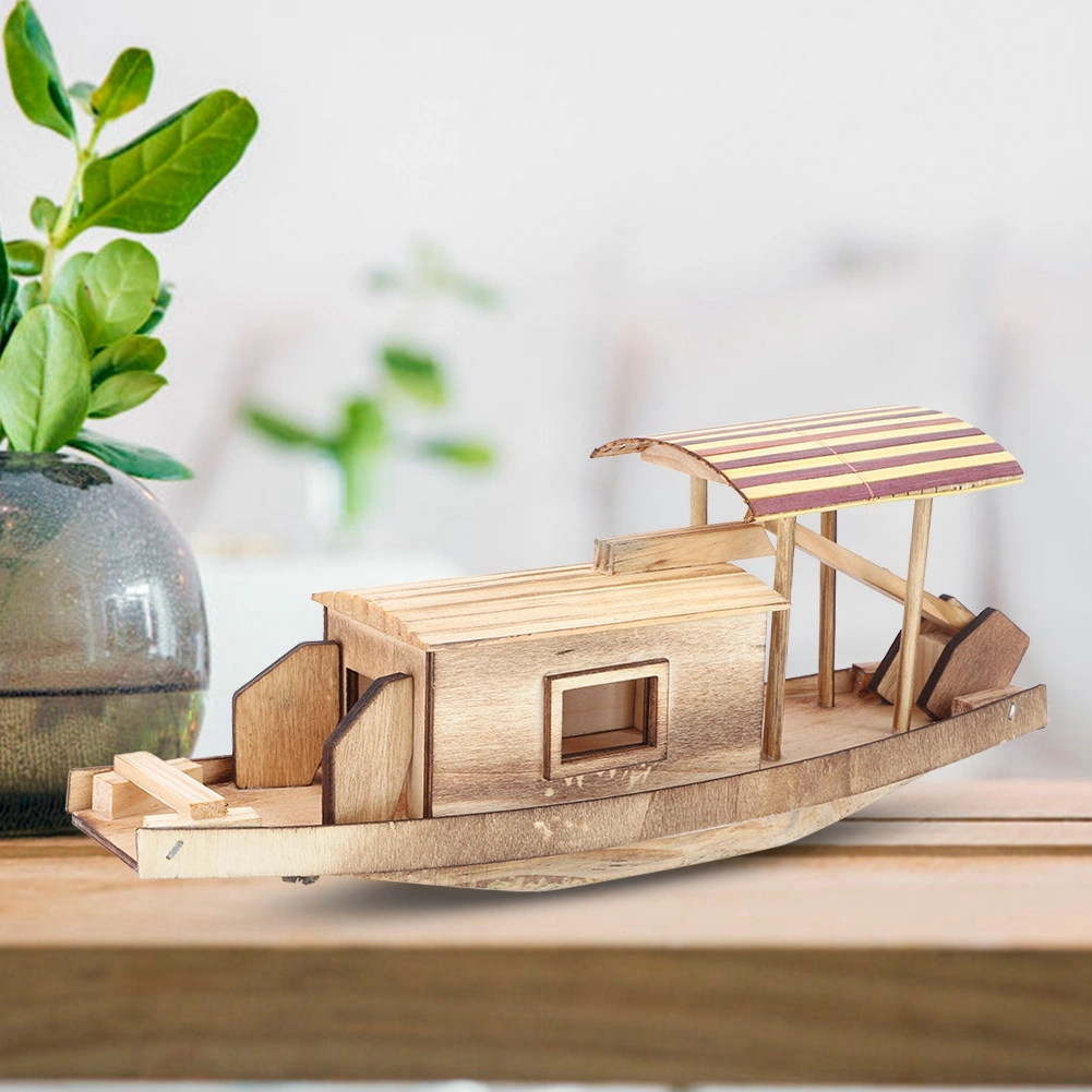 Wooden Ship Assembly Model DIY Kits Sailing Boat Decoration Wood Kits Toy Gift
