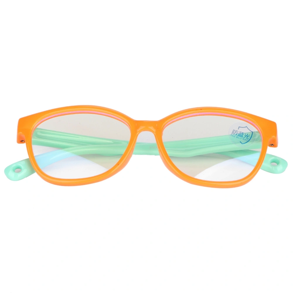 Fashion Children Baby Soft Comfortable Anti blue Light Silica Gel Frame Glasses (Orange)