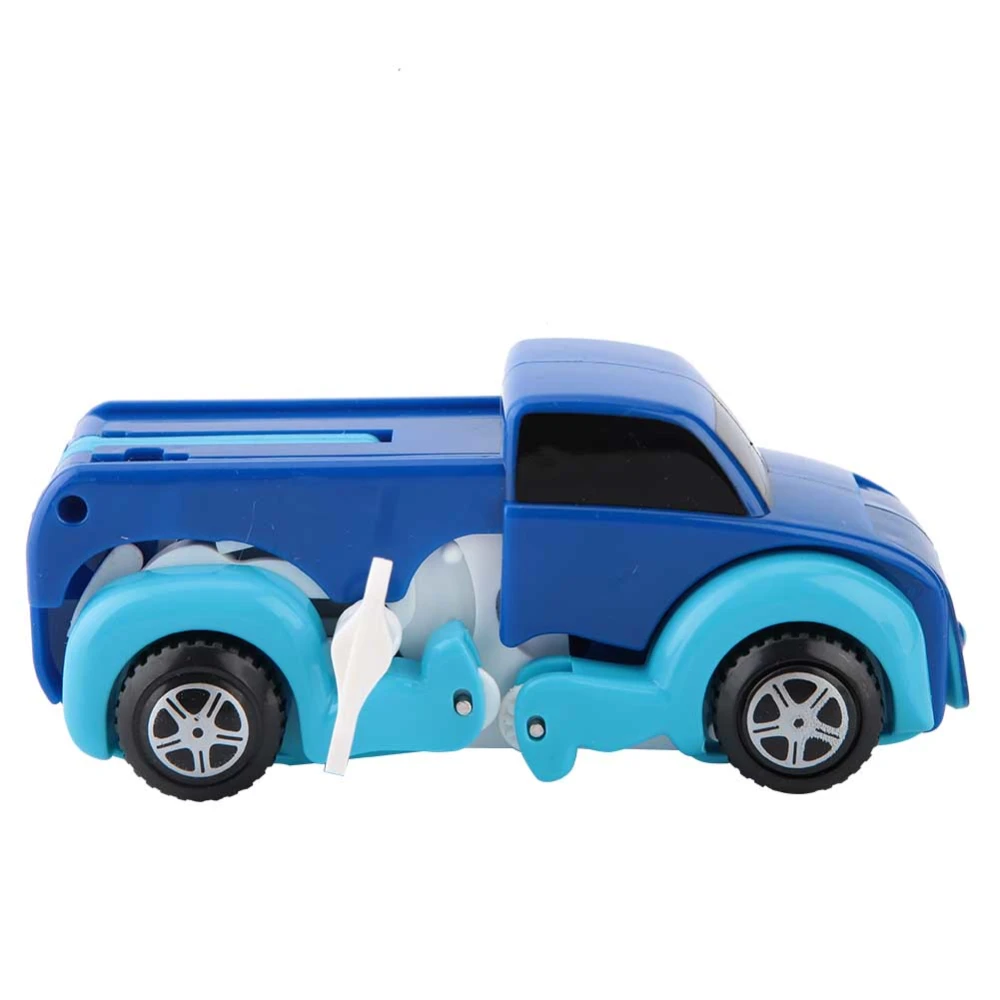 Clockwork Automatic Transform Dog Car Vehicle Deformation Toys for Children (Blue)