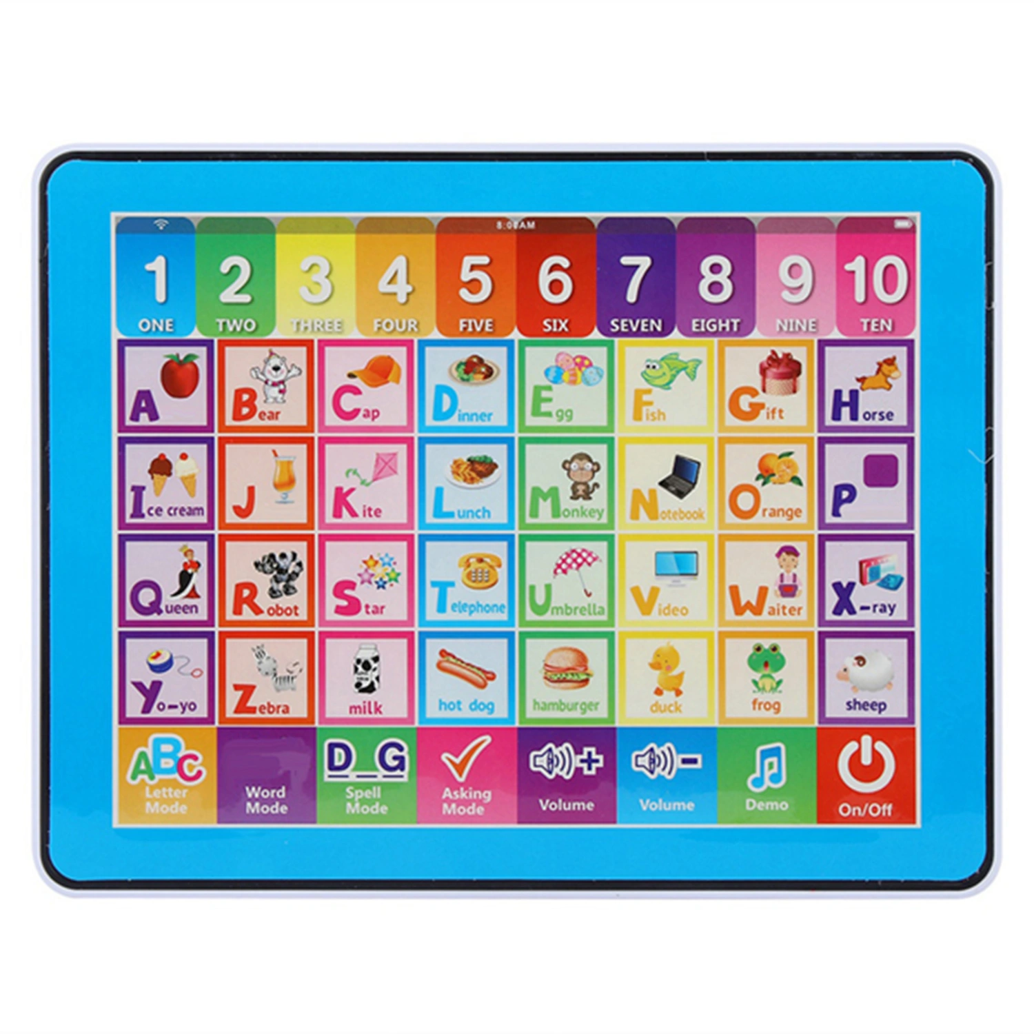 Kids Learning Pad Kids Tablet Early Child Development Toy for Words Spelling Music