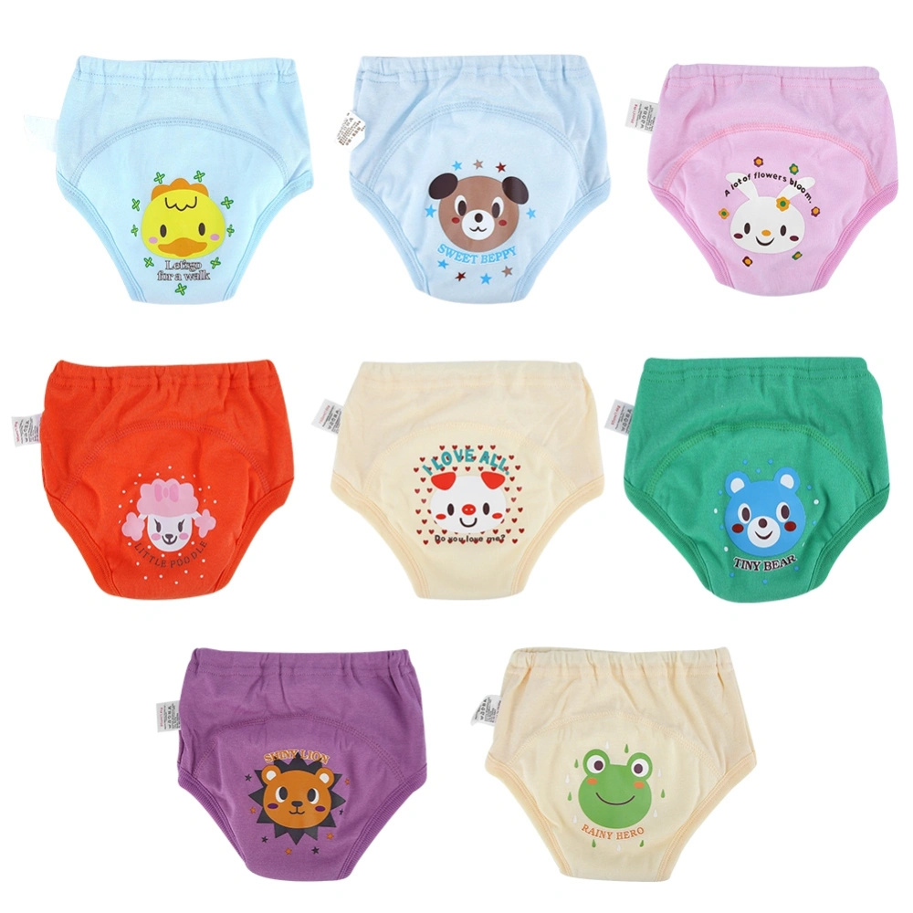 8PCS Baby Cloth Cartoon Waterproof Diapers Nappies Toddler 4 Layers Potty Training Pants (80)