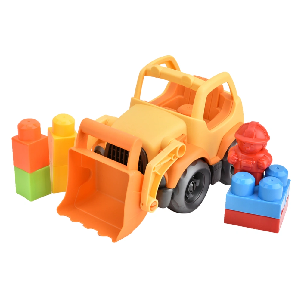 Colorful Bulldozer Assembly Building Blocks Car Vehicle Toy Bricks Kids Educational Toys