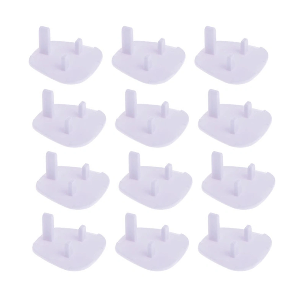 12 pieces Plug Covers Children Baby Safety Protector for Three Pin Socket