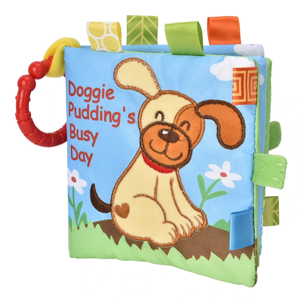 Baby Soft Cloth Story Book Infant Rattles Book Toy Early Educational Development Toys (Puppy)