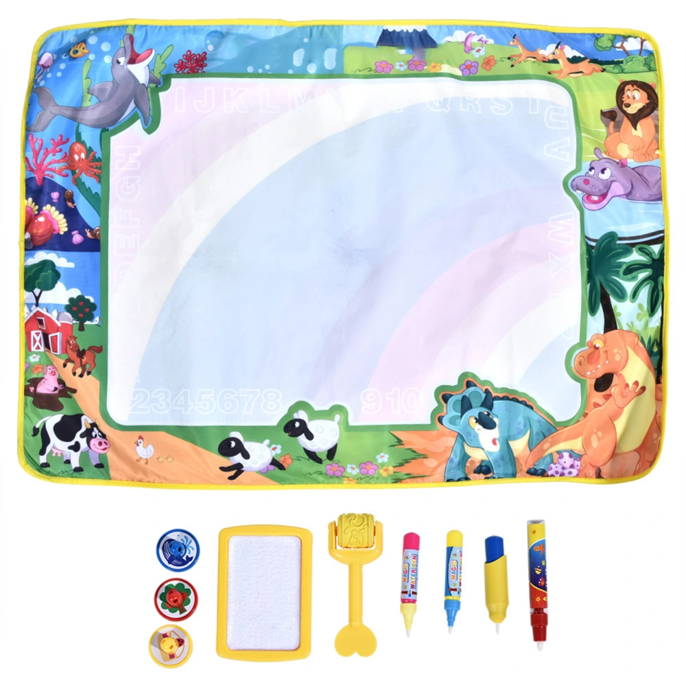 Reusable Magic Water Drawing Painting Board Doodle Mat with Pen Children Kids Toy