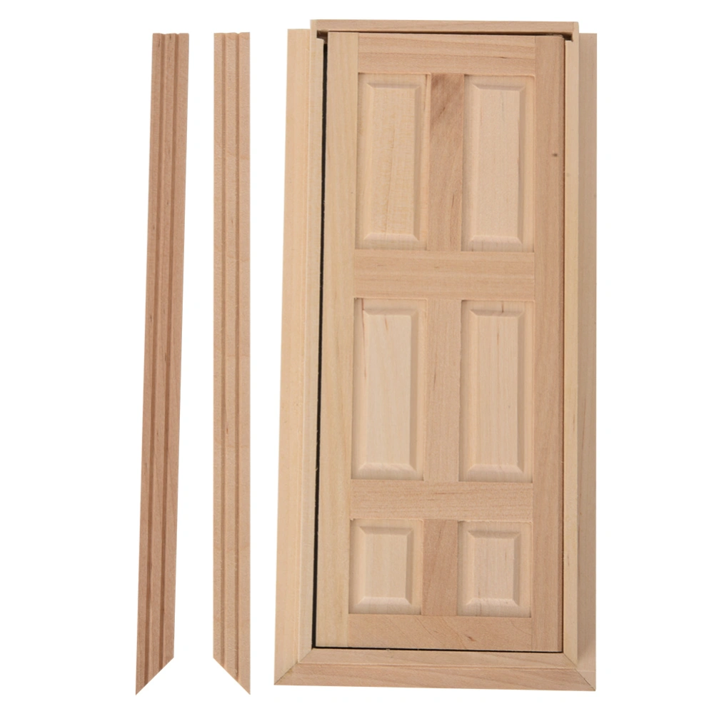 1:12 Doll House Mini Wooden Door for Dolls DIY Dollhouse Furniture Accessories