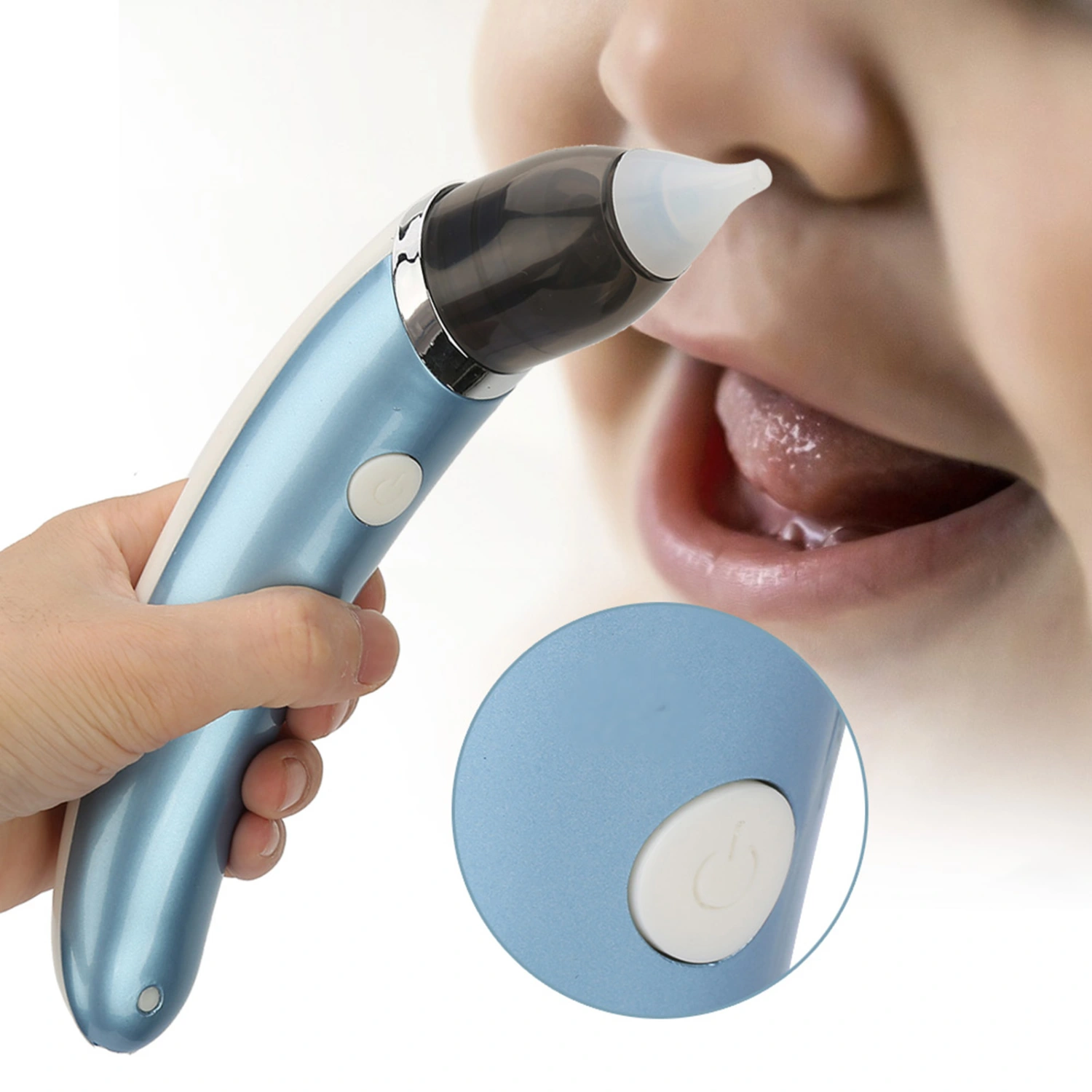 Baby Nasal Aspirator Electric Nose Cleaner with 2 Sizes of Nose Tips