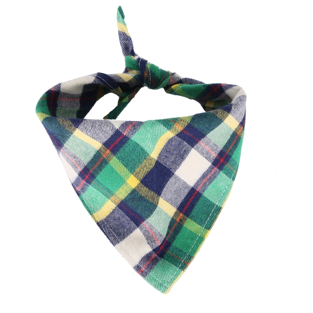 Scottish Style Pure Cotton Flannelette Baby Plaid Children's Saliva Towel Triangle(11)