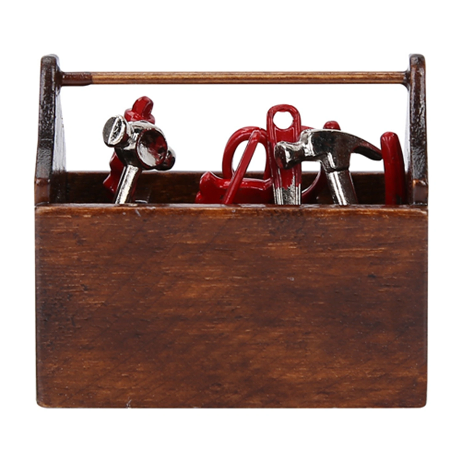 Miniature Tool Box Wooden Toolbox Model for 1/12 Doll House Accessories
