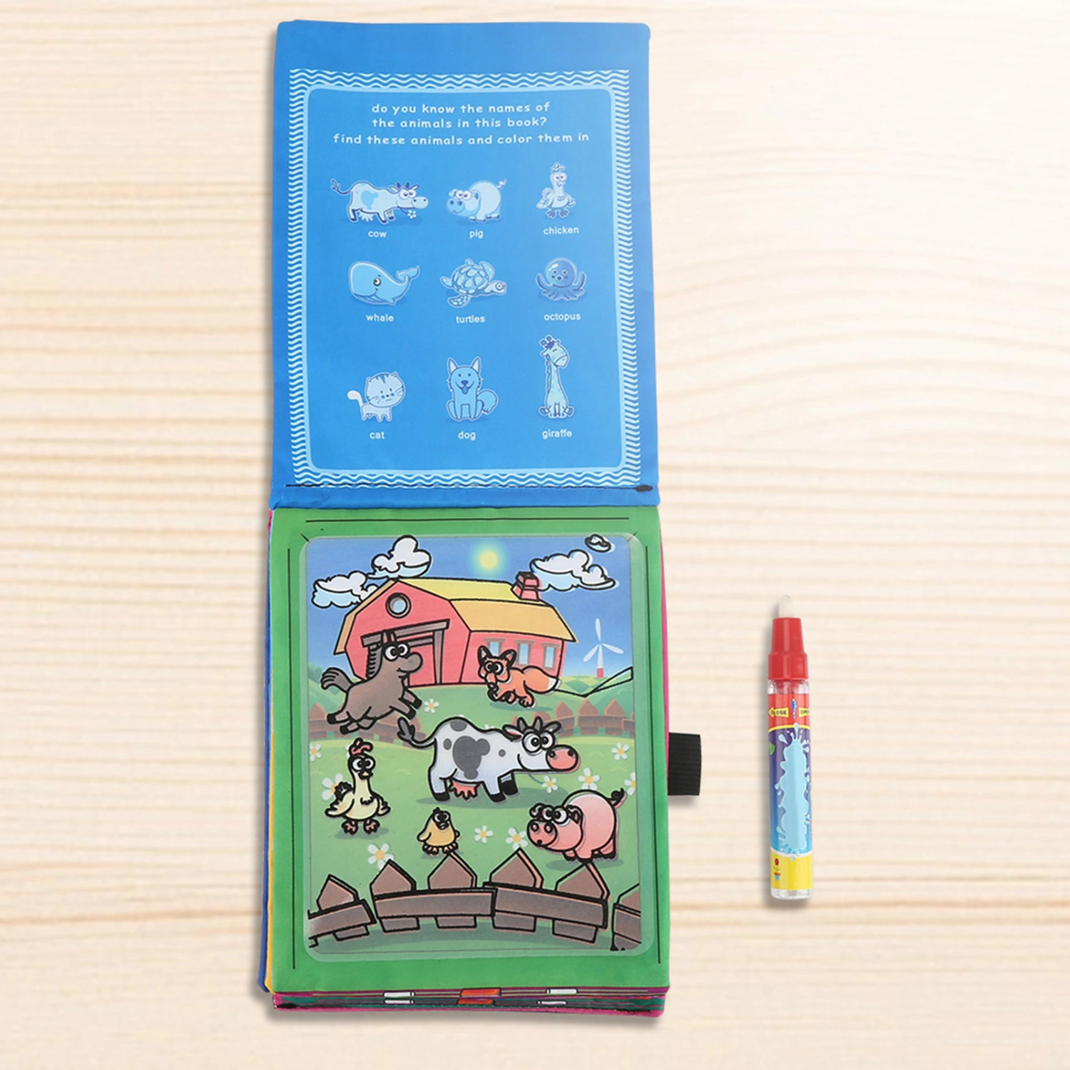 Soft Water Painting Cloth Book Toy Early Educational Cloth Painting Book for Children