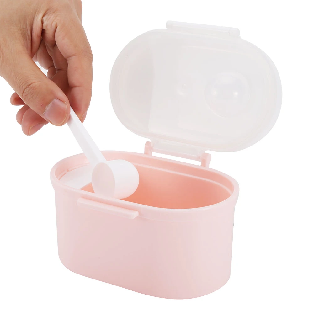 Portable Milk Powder Sealing Storage Box Microweave Freezer Safe (Pink S)