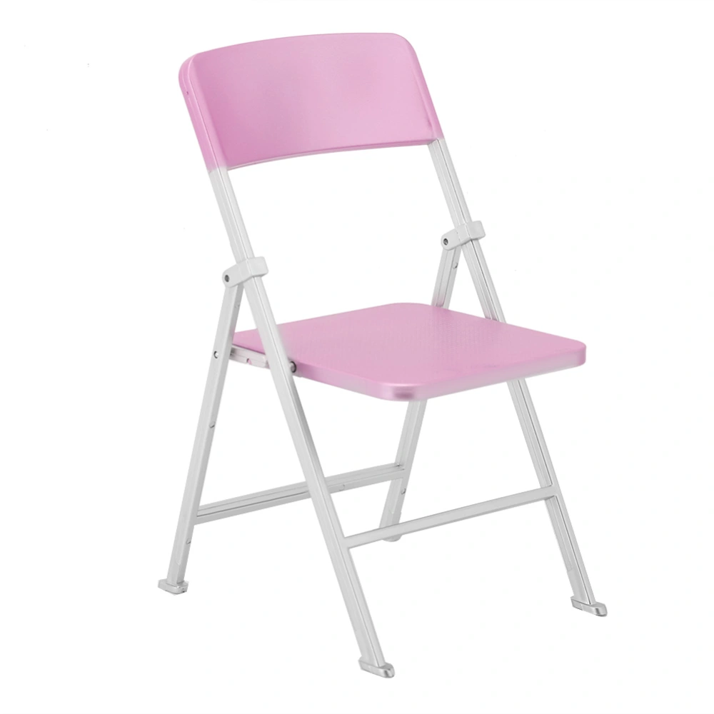 1/6 Scale Dollhouse Miniature Furniture Folding Chair for Dolls Action Figure Pink